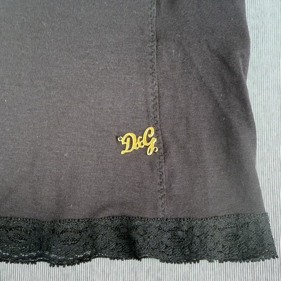 Dolce & Gabbana Lace Y2K 90s Vintage Black Wife Pleaser Tank Top‎ Shirt Size S - Picture 3 of 12